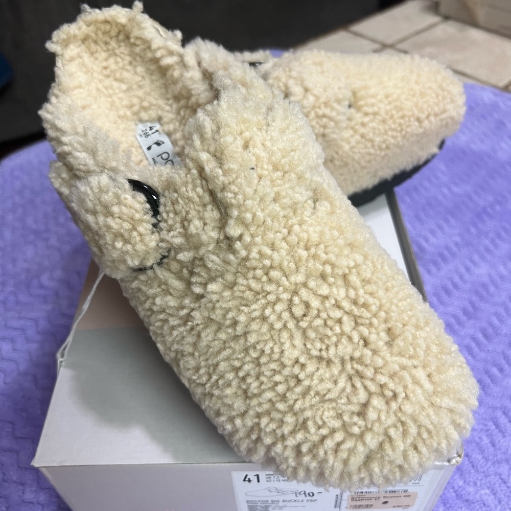 NWT Papillio Boston Big Buckle in Tesdy Eggshell size 41